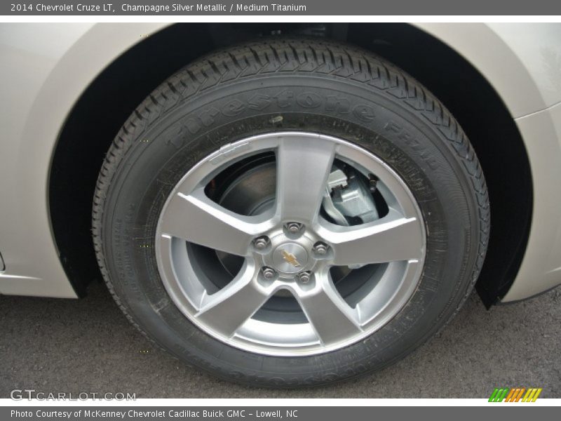 Champagne Silver Metallic / Medium Titanium 2014 Chevrolet Cruze LT