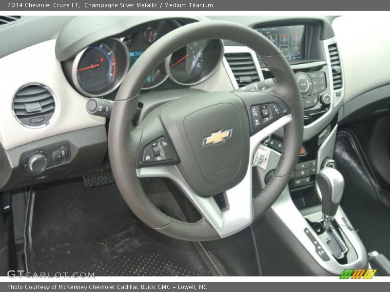 Champagne Silver Metallic / Medium Titanium 2014 Chevrolet Cruze LT