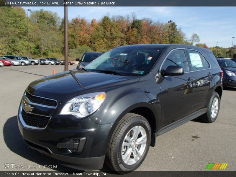 Ashen Gray Metallic / Jet Black 2014 Chevrolet Equinox LS AWD
