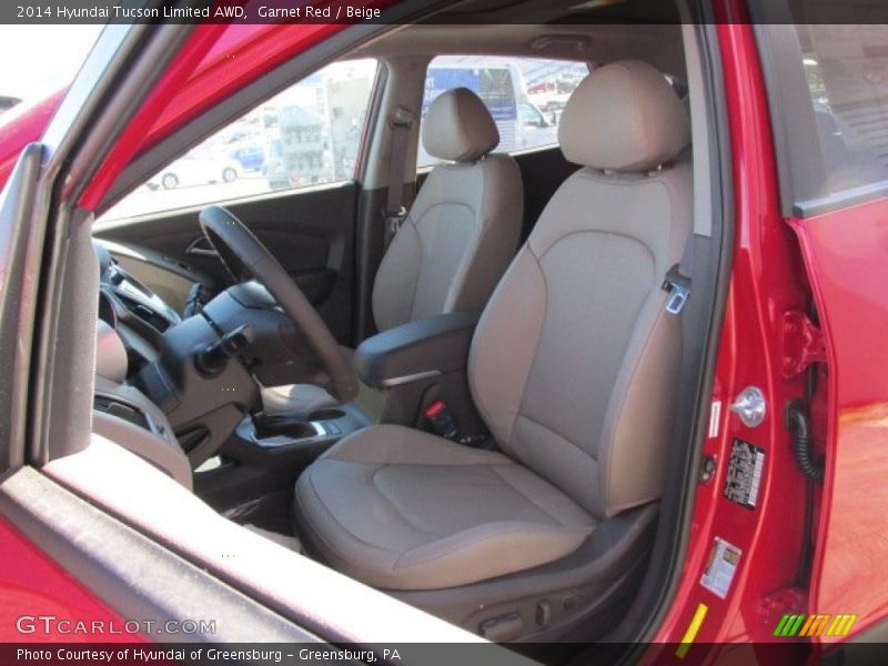 Front Seat of 2014 Tucson Limited AWD