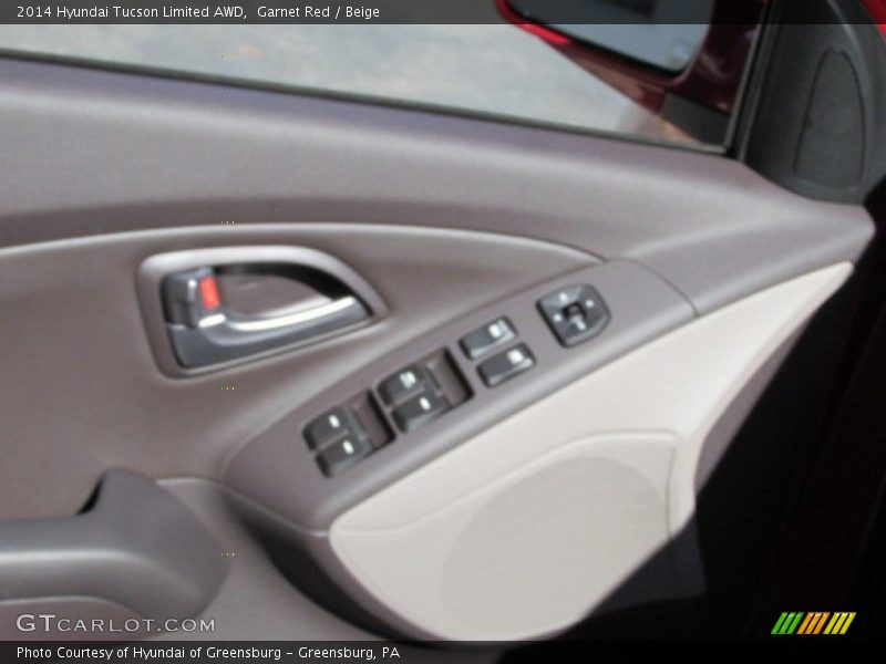 Garnet Red / Beige 2014 Hyundai Tucson Limited AWD