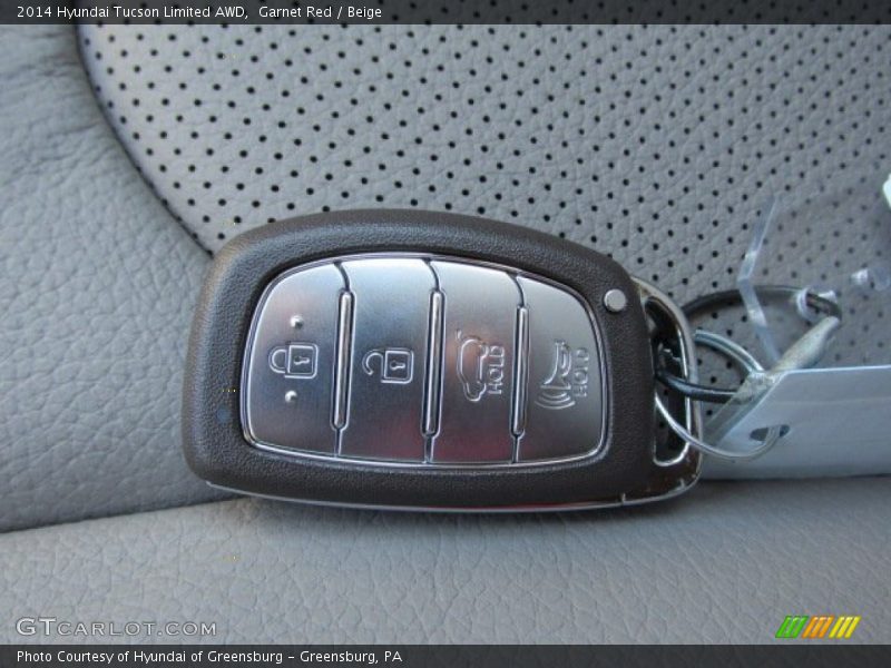 Keys of 2014 Tucson Limited AWD