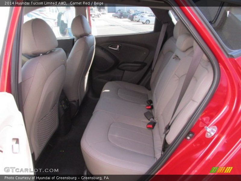 Rear Seat of 2014 Tucson Limited AWD