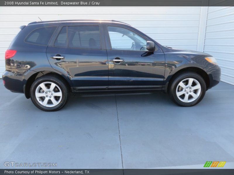 Deepwater Blue / Gray 2008 Hyundai Santa Fe Limited