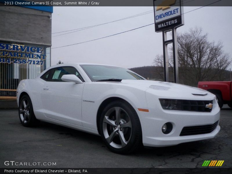 Summit White / Gray 2013 Chevrolet Camaro SS Coupe
