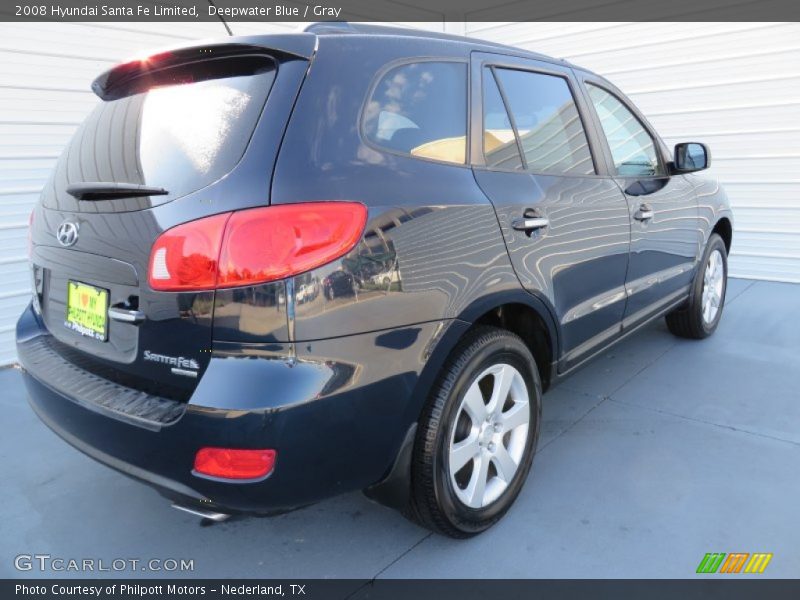 Deepwater Blue / Gray 2008 Hyundai Santa Fe Limited