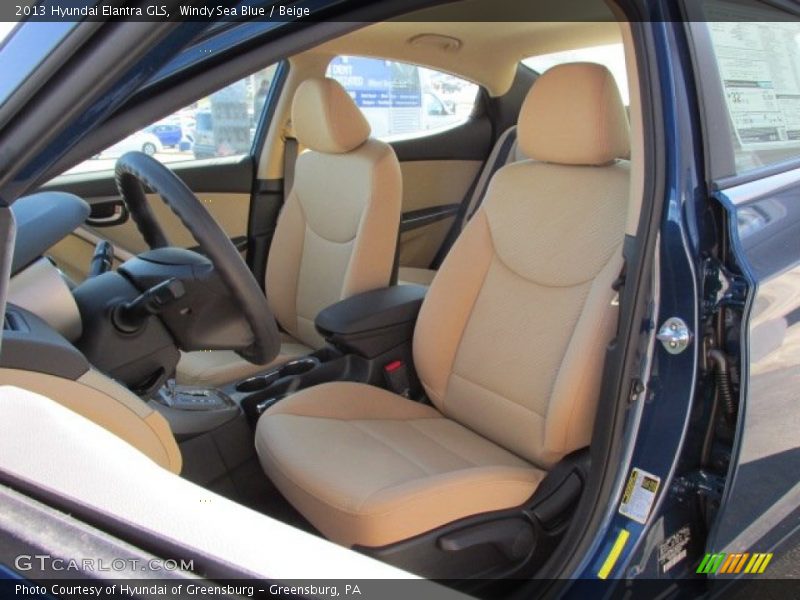 Windy Sea Blue / Beige 2013 Hyundai Elantra GLS