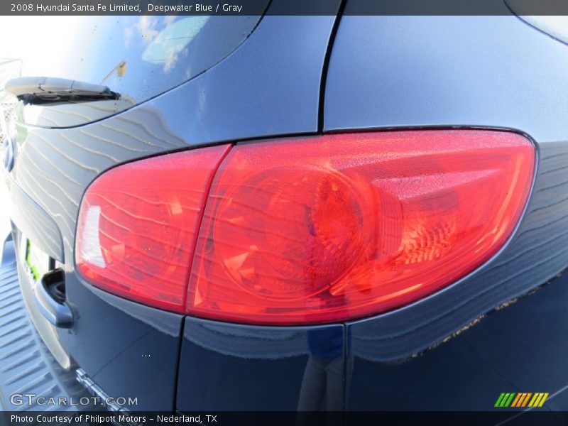 Deepwater Blue / Gray 2008 Hyundai Santa Fe Limited