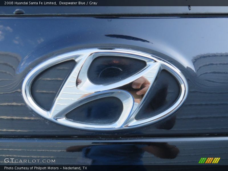 Deepwater Blue / Gray 2008 Hyundai Santa Fe Limited