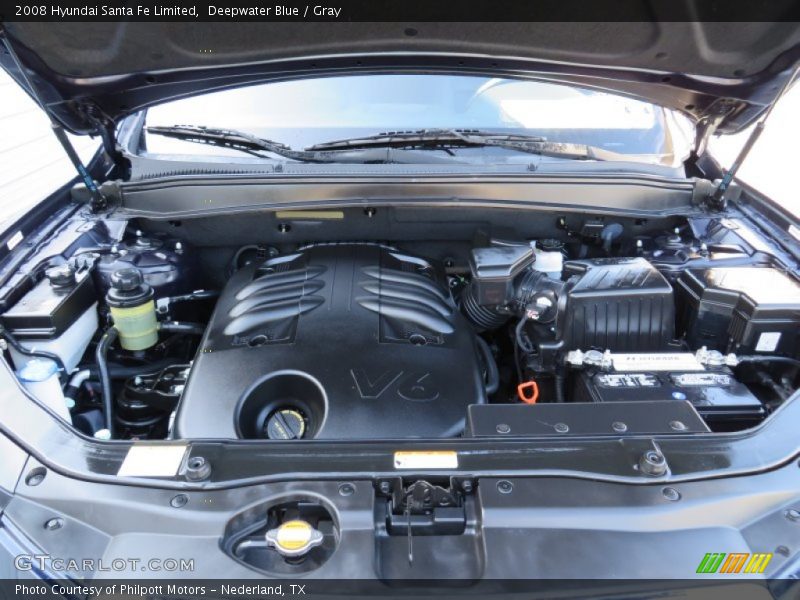 Deepwater Blue / Gray 2008 Hyundai Santa Fe Limited