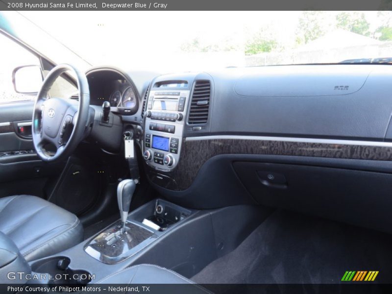 Deepwater Blue / Gray 2008 Hyundai Santa Fe Limited
