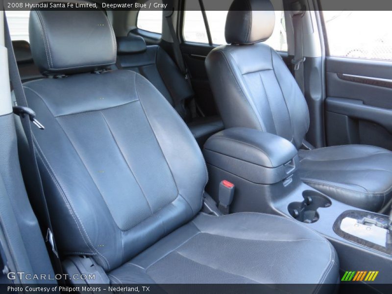Deepwater Blue / Gray 2008 Hyundai Santa Fe Limited