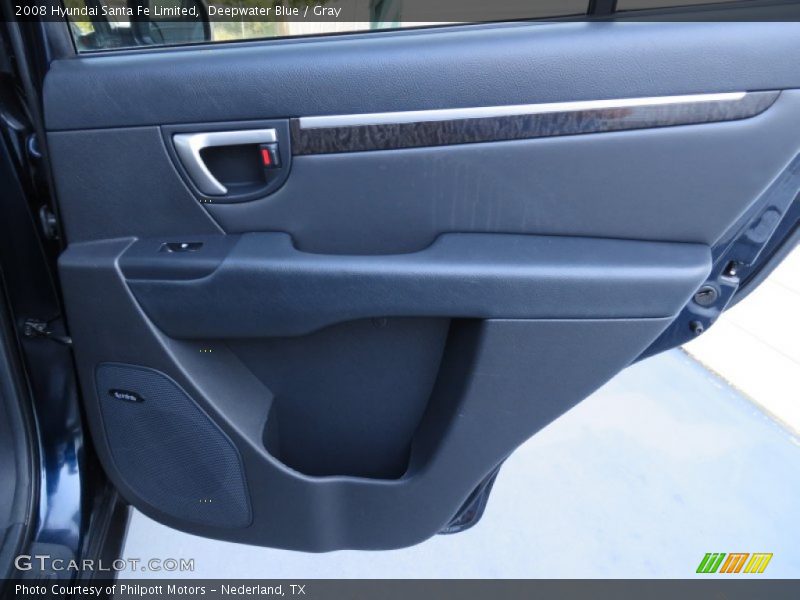 Deepwater Blue / Gray 2008 Hyundai Santa Fe Limited