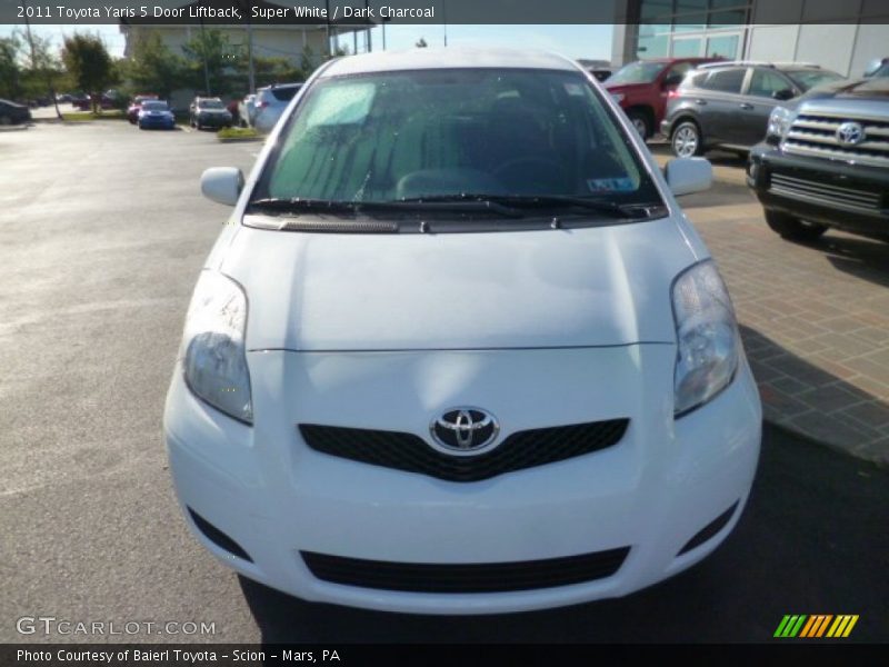 Super White / Dark Charcoal 2011 Toyota Yaris 5 Door Liftback