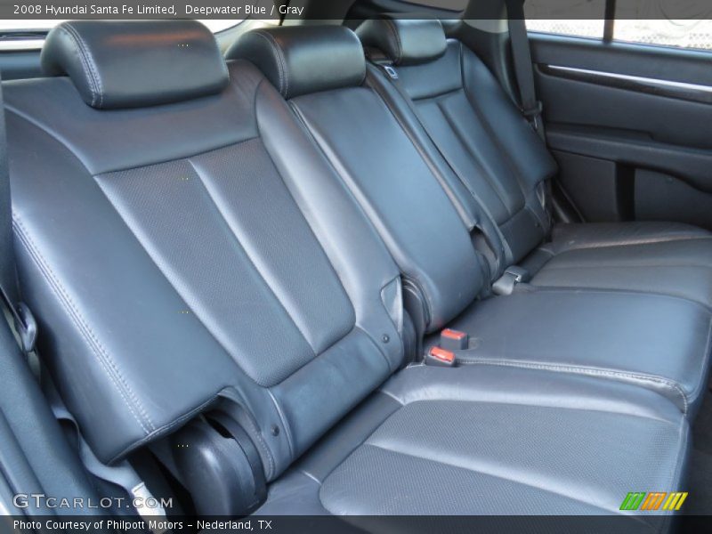 Deepwater Blue / Gray 2008 Hyundai Santa Fe Limited