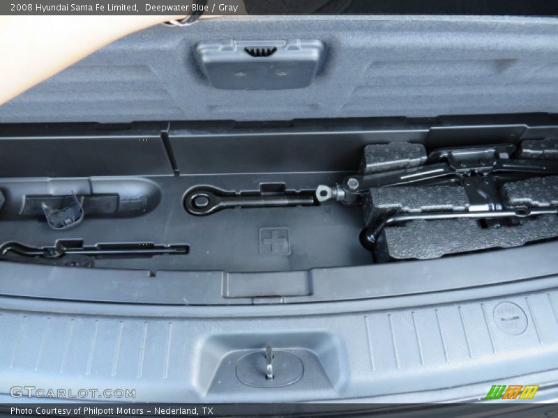 Deepwater Blue / Gray 2008 Hyundai Santa Fe Limited