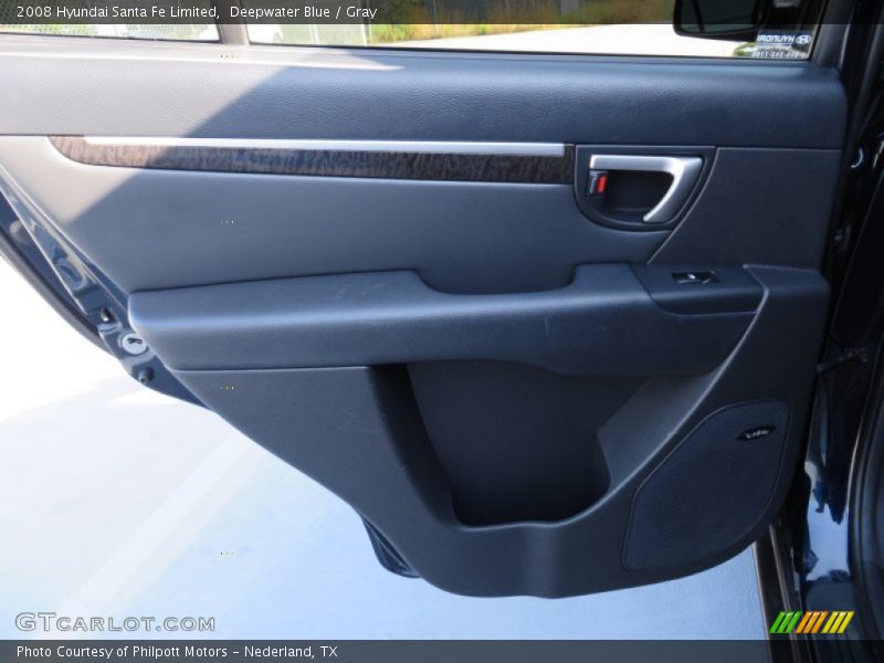 Deepwater Blue / Gray 2008 Hyundai Santa Fe Limited