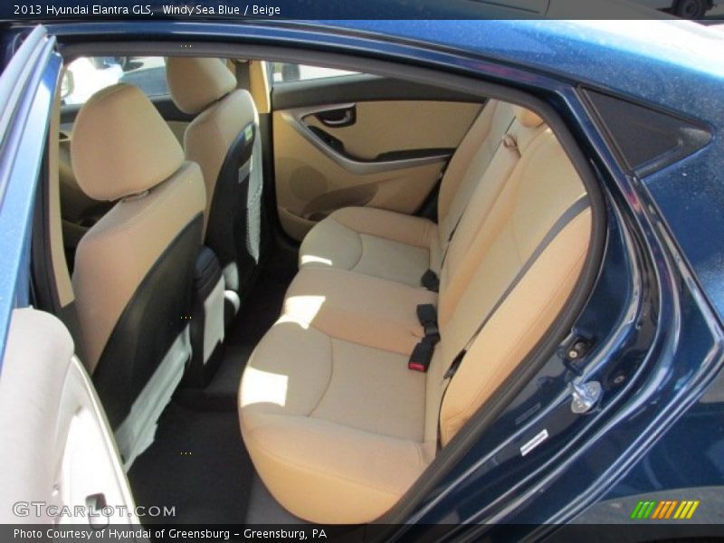 Windy Sea Blue / Beige 2013 Hyundai Elantra GLS