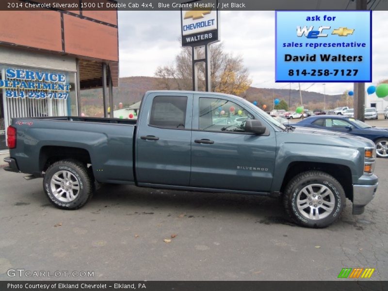 Blue Granite Metallic / Jet Black 2014 Chevrolet Silverado 1500 LT Double Cab 4x4