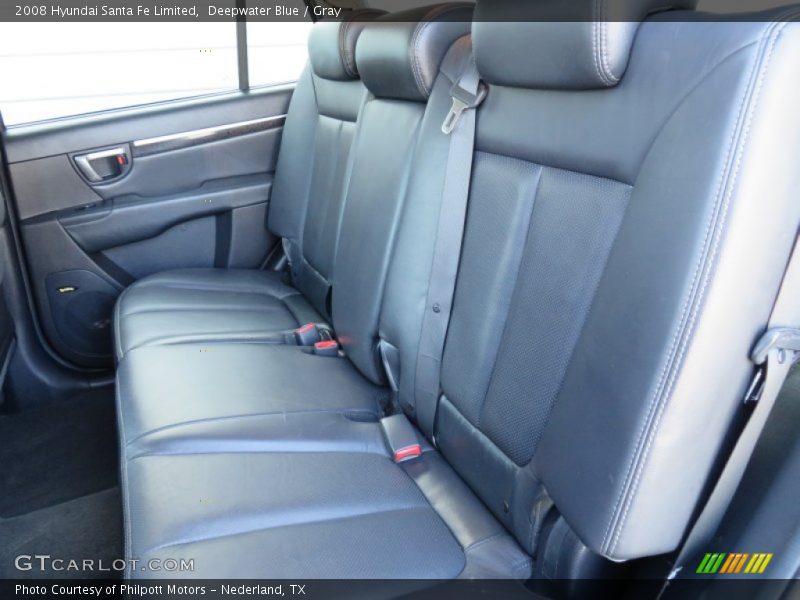 Deepwater Blue / Gray 2008 Hyundai Santa Fe Limited