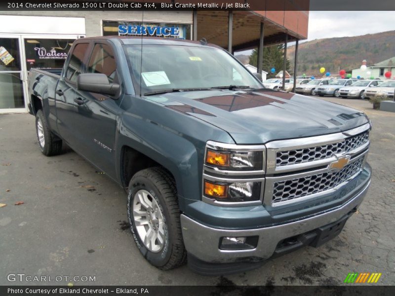 Blue Granite Metallic / Jet Black 2014 Chevrolet Silverado 1500 LT Double Cab 4x4