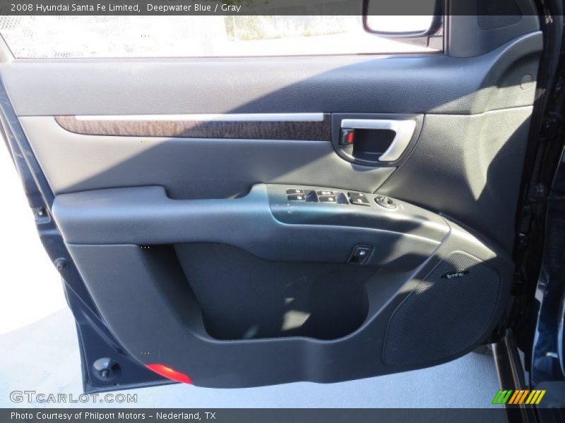 Deepwater Blue / Gray 2008 Hyundai Santa Fe Limited