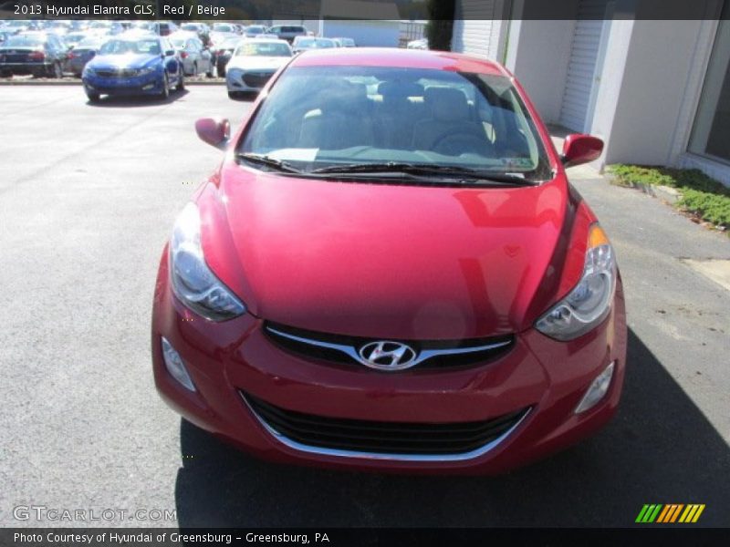 Red / Beige 2013 Hyundai Elantra GLS