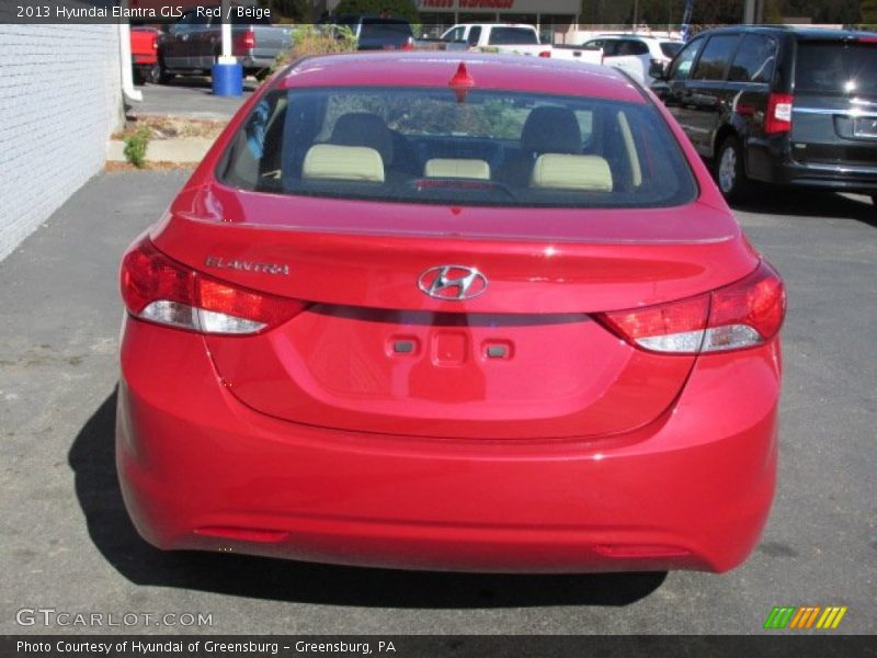 Red / Beige 2013 Hyundai Elantra GLS