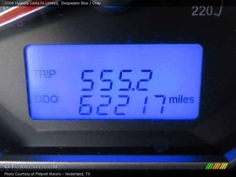 Deepwater Blue / Gray 2008 Hyundai Santa Fe Limited