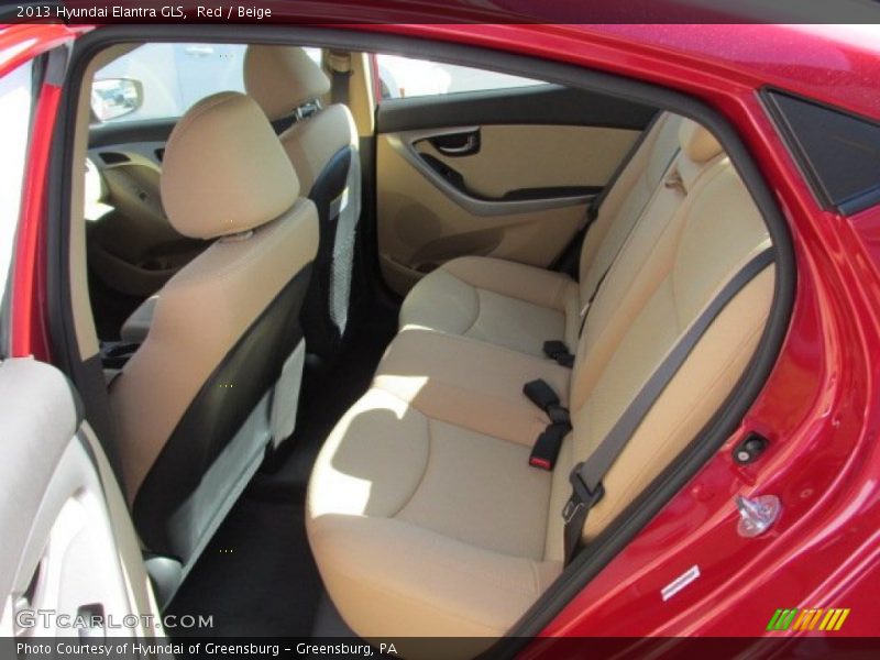 Red / Beige 2013 Hyundai Elantra GLS