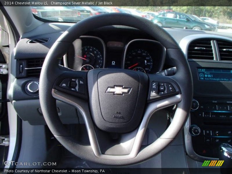 Champagne Silver Metallic / Jet Black 2014 Chevrolet Malibu LS