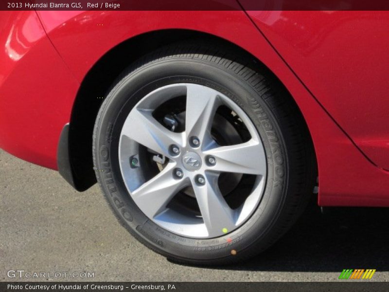 Red / Beige 2013 Hyundai Elantra GLS
