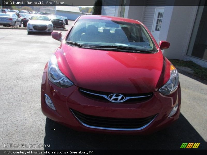 Red / Beige 2013 Hyundai Elantra GLS