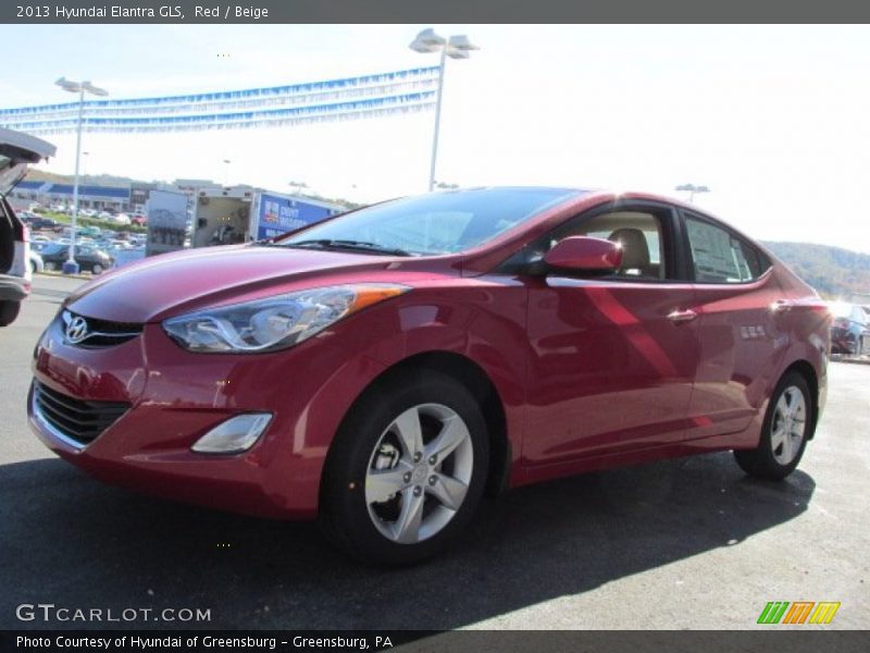 Red / Beige 2013 Hyundai Elantra GLS