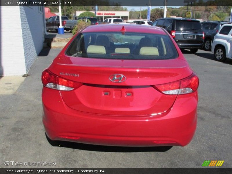 Red / Beige 2013 Hyundai Elantra GLS