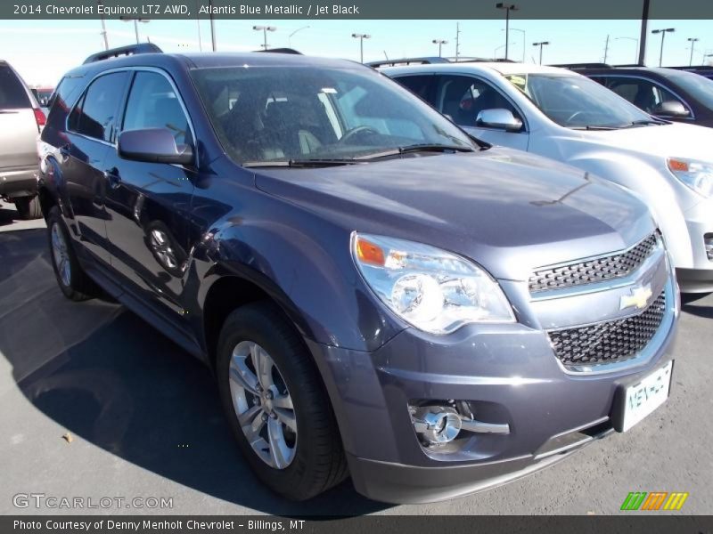 Atlantis Blue Metallic / Jet Black 2014 Chevrolet Equinox LTZ AWD