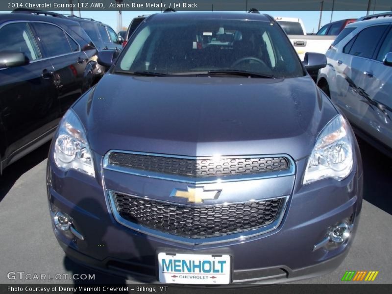 Atlantis Blue Metallic / Jet Black 2014 Chevrolet Equinox LTZ AWD