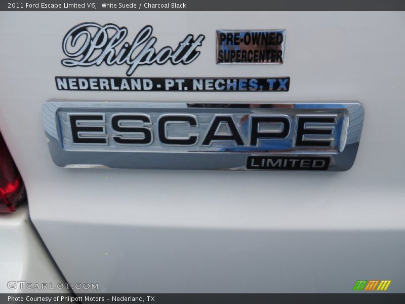 White Suede / Charcoal Black 2011 Ford Escape Limited V6