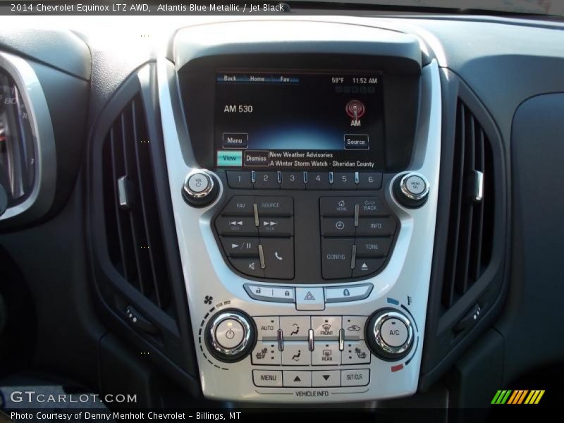 Atlantis Blue Metallic / Jet Black 2014 Chevrolet Equinox LTZ AWD