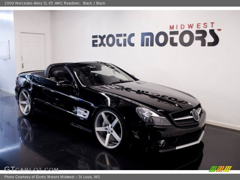 Black / Black 2009 Mercedes-Benz SL 65 AMG Roadster