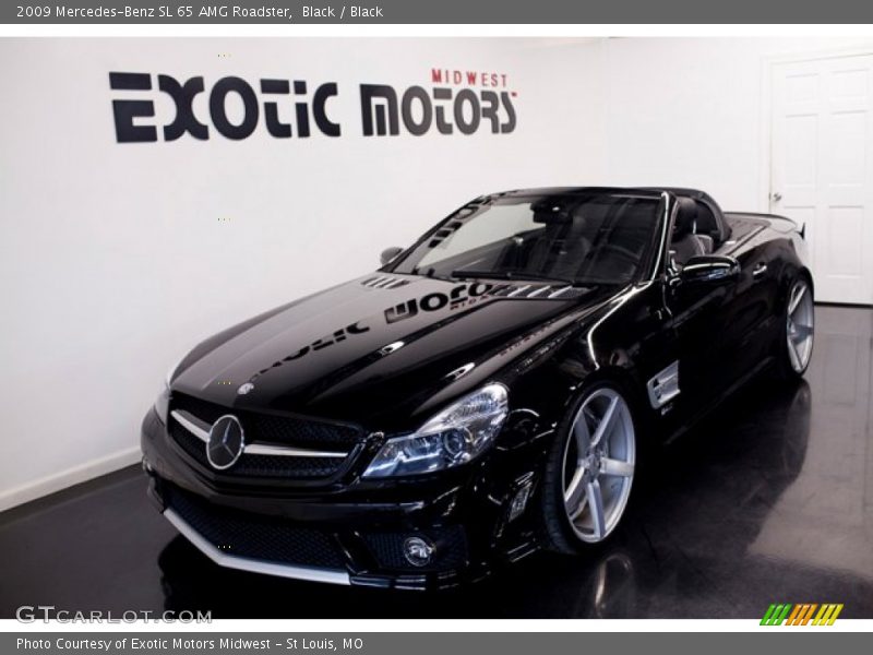 Black / Black 2009 Mercedes-Benz SL 65 AMG Roadster