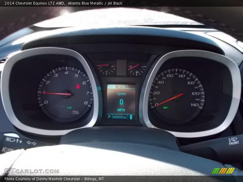 Atlantis Blue Metallic / Jet Black 2014 Chevrolet Equinox LTZ AWD