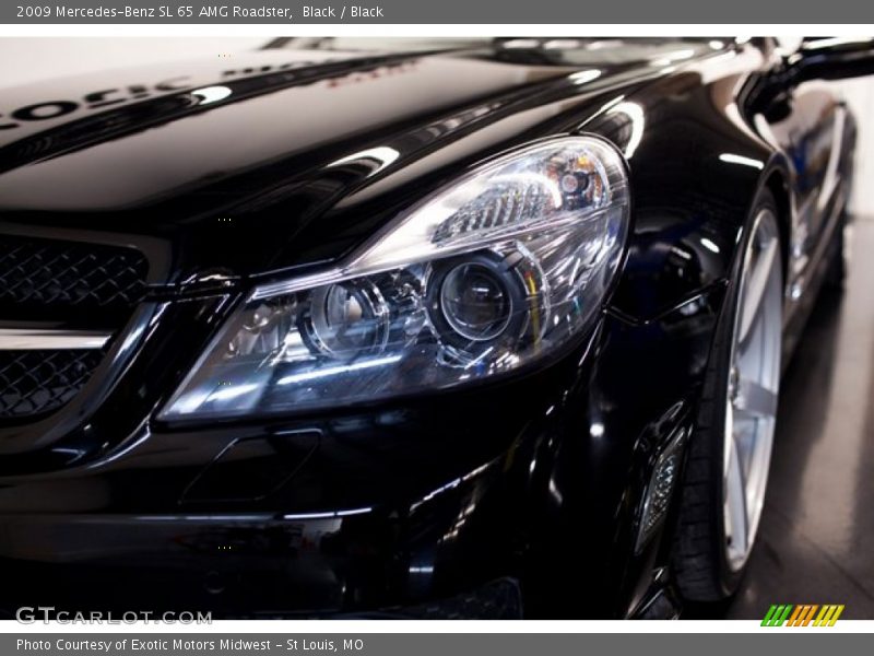Black / Black 2009 Mercedes-Benz SL 65 AMG Roadster