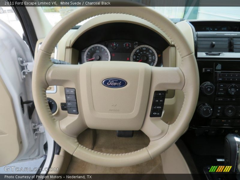 White Suede / Charcoal Black 2011 Ford Escape Limited V6