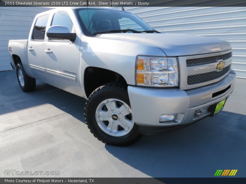Sheer Silver Metallic / Ebony 2011 Chevrolet Silverado 1500 LTZ Crew Cab 4x4