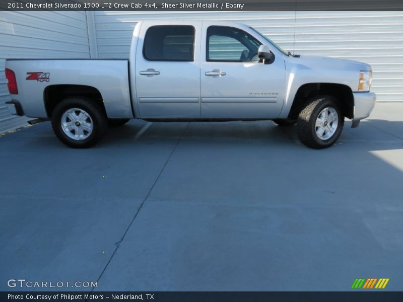 Sheer Silver Metallic / Ebony 2011 Chevrolet Silverado 1500 LTZ Crew Cab 4x4
