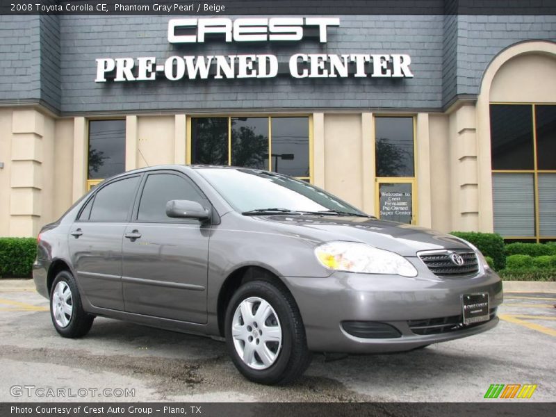 Phantom Gray Pearl / Beige 2008 Toyota Corolla CE