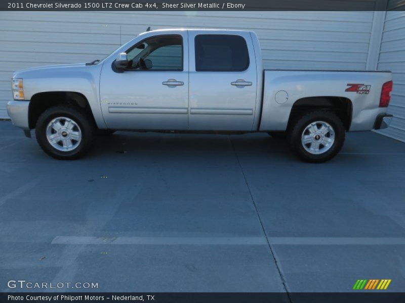 Sheer Silver Metallic / Ebony 2011 Chevrolet Silverado 1500 LTZ Crew Cab 4x4