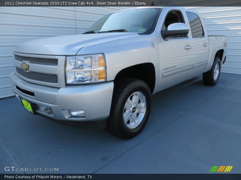 Sheer Silver Metallic / Ebony 2011 Chevrolet Silverado 1500 LTZ Crew Cab 4x4