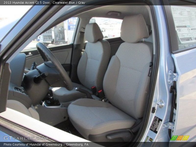 Clearwater Blue / Gray 2013 Hyundai Accent GS 5 Door